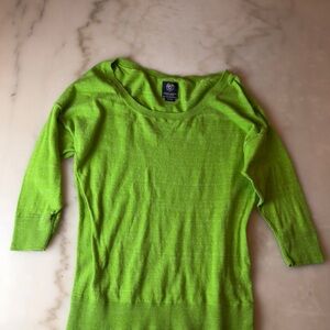 American Eagle Outfitters Neon Green Boatneck Sweater
